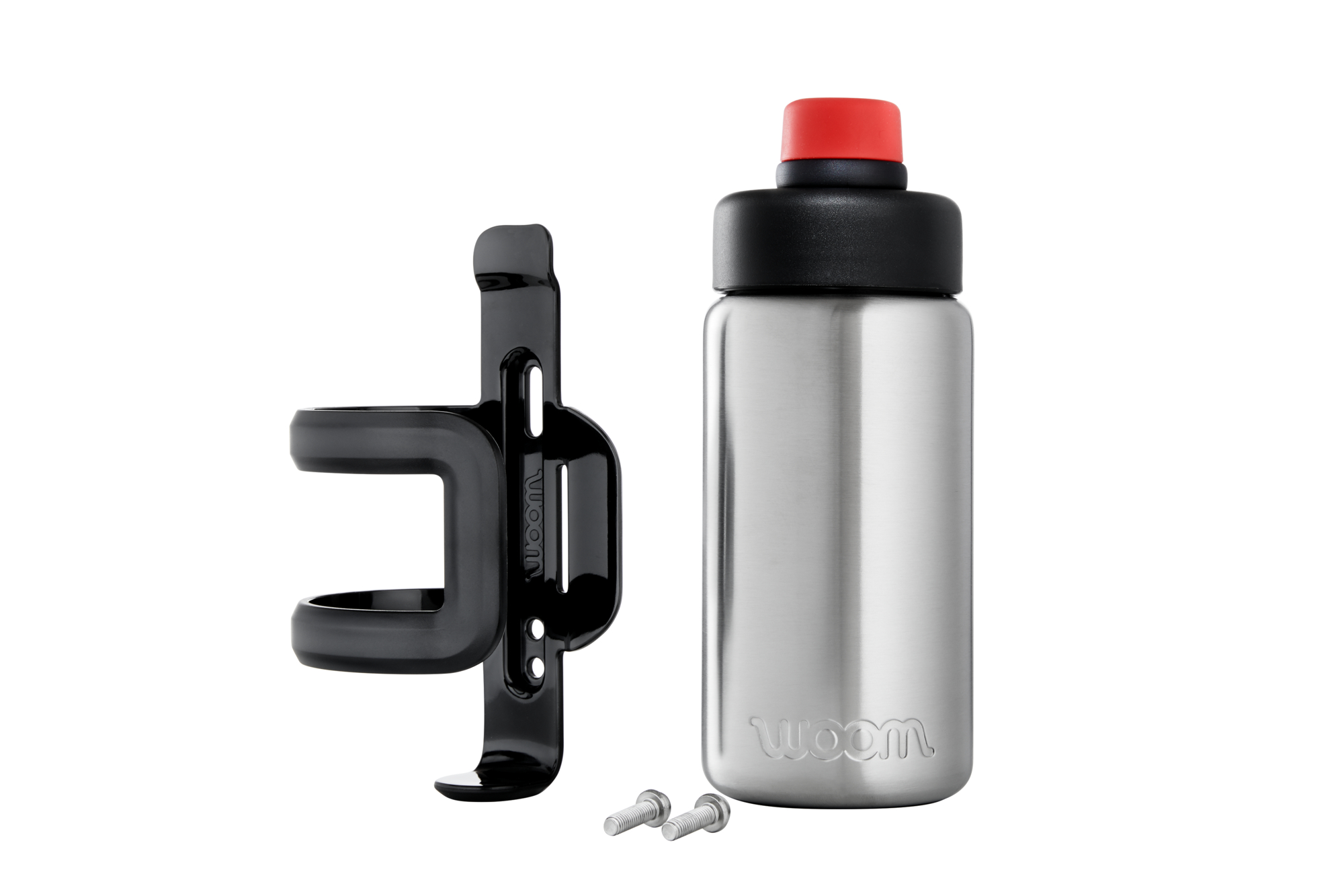 woom GLUG Edelstahlflasche  Flasche + Halter